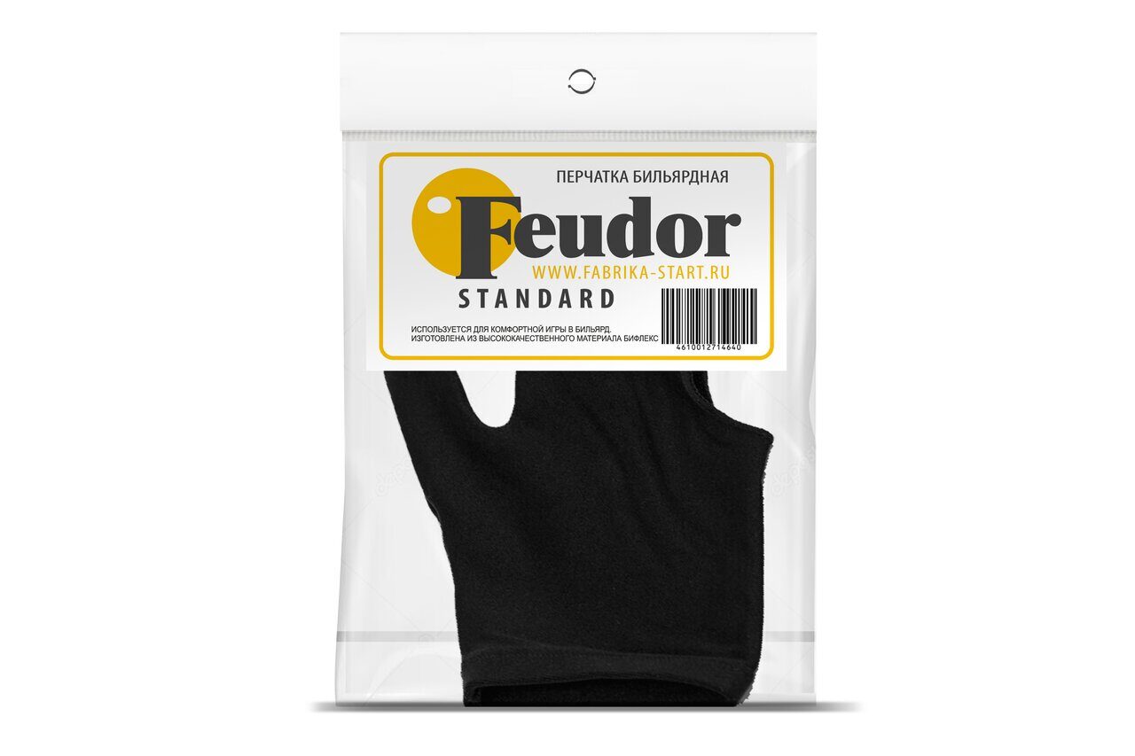 Перчатка бильярдная Feudor Standard black размер M